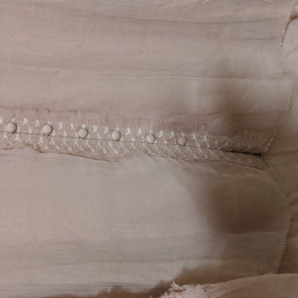 Sundance Women's Sheer Ruffled and Embroidered Blouse - Picture 6 of 8